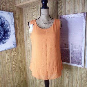 minuoyi sleeveless orange womens top